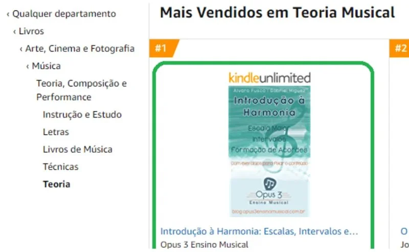 Livro nº 1 na Amazon em Teoria Musical